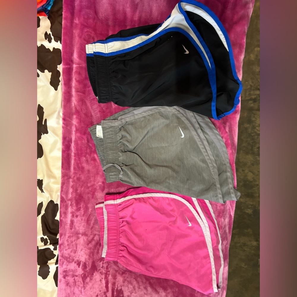 Nike Sports Shorts Trio - Black, Gray, Pink